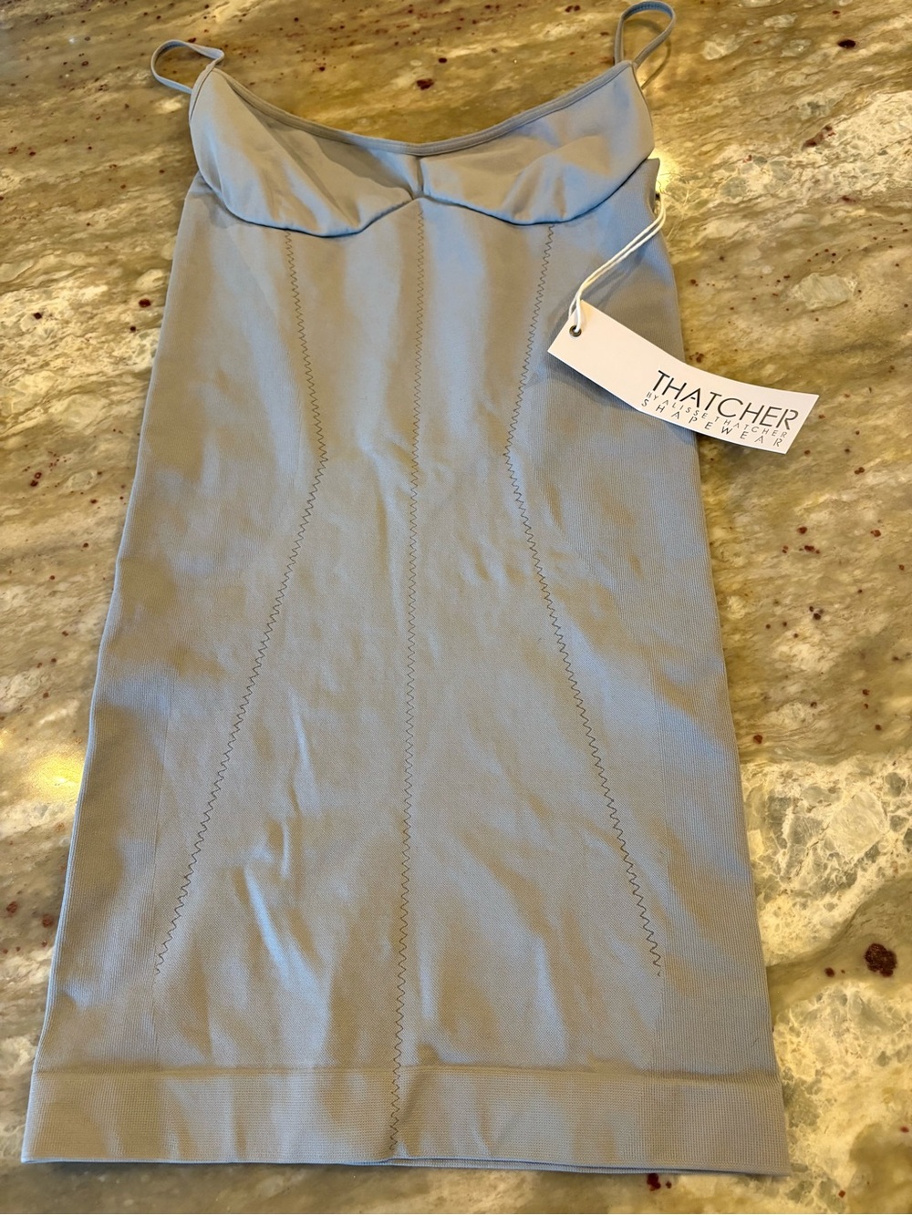 Thatcher Light Blue Spaghetti Strap Shapewear Slip